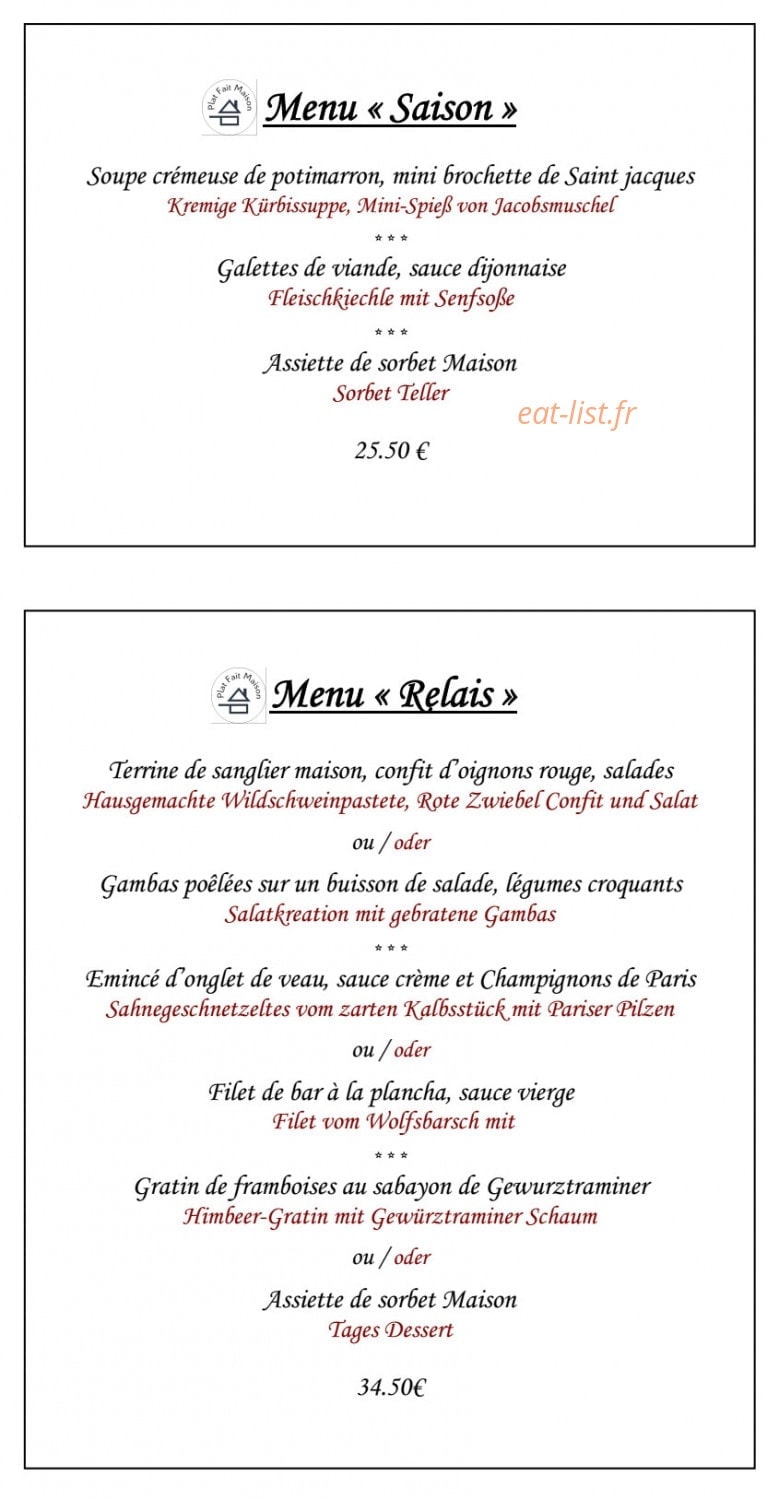 Au Relais des Bois — carte page 3
