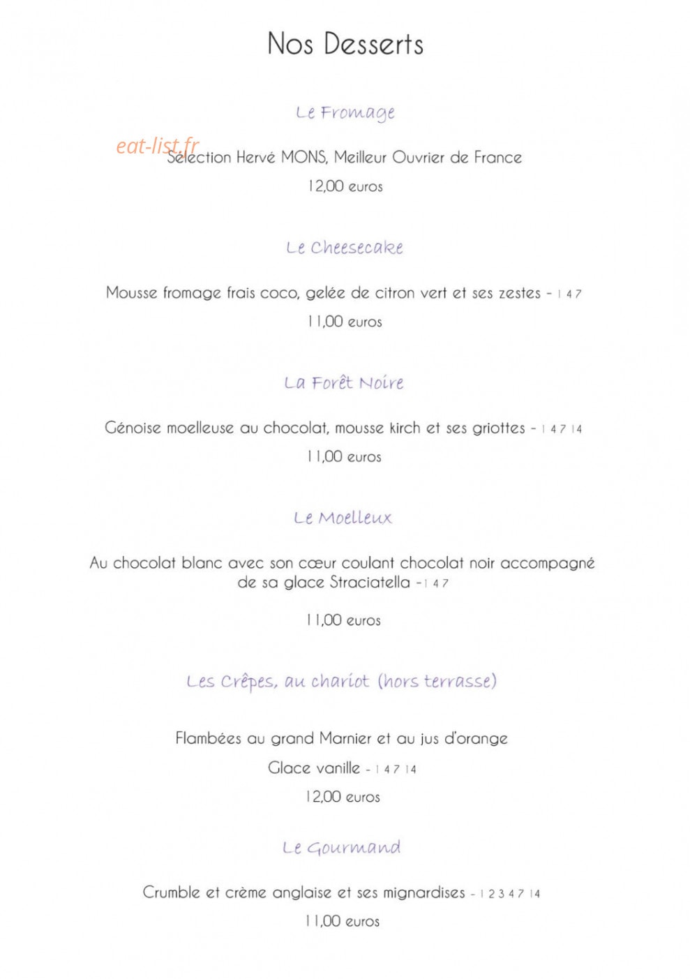 La Terrasse — carte page 4