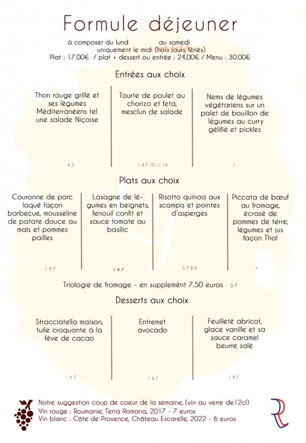 La Terrasse — carte page 8