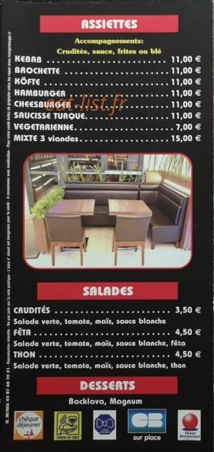 Kebab De Peltre — carte page 5