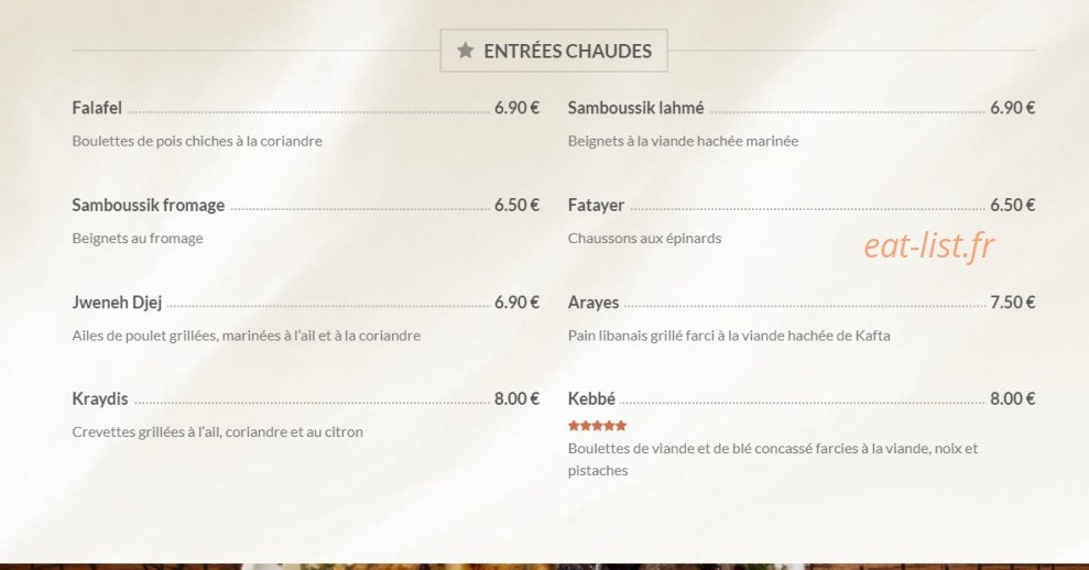 Le Cèdre — carte page 2