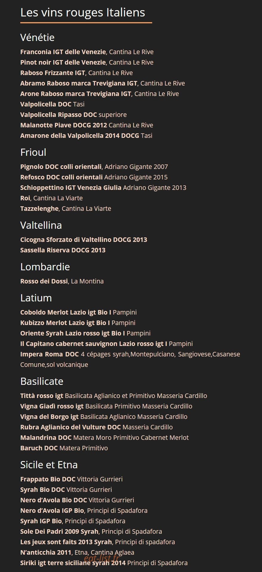 Ristorante Nebbiolo — carte page 9