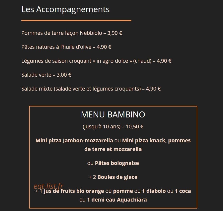 Ristorante Nebbiolo — carte page 5