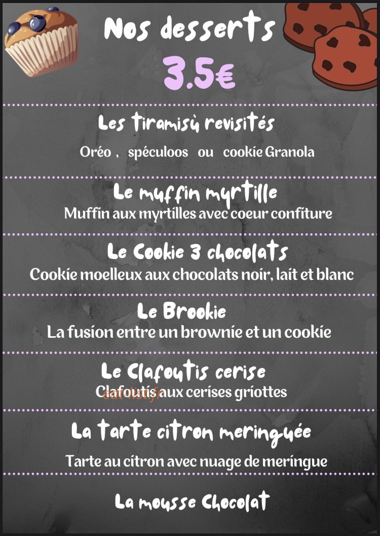 L'instant gourmand — carte page 7