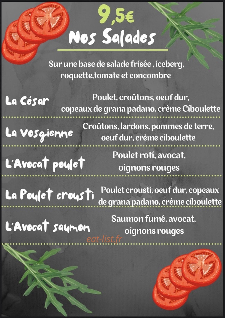 L'instant gourmand — carte page 2