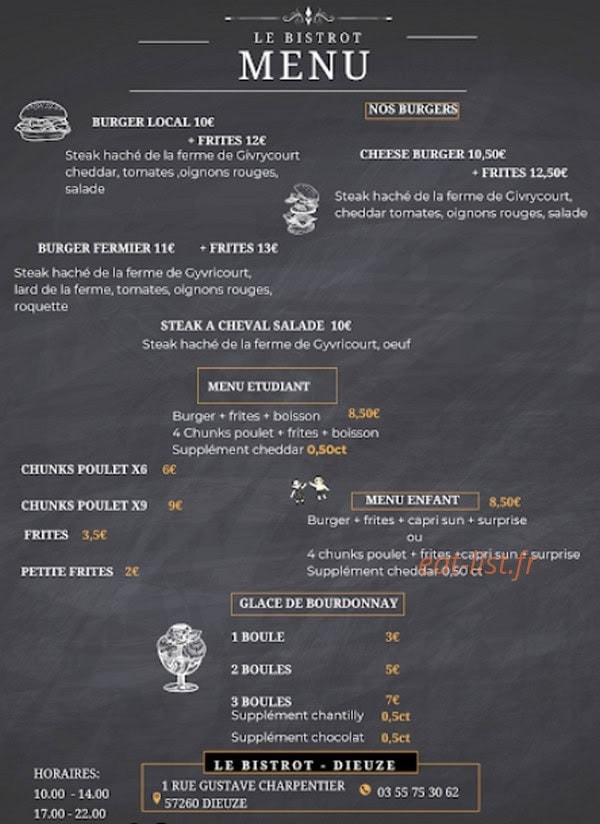 Le Bistrot — carte page 2