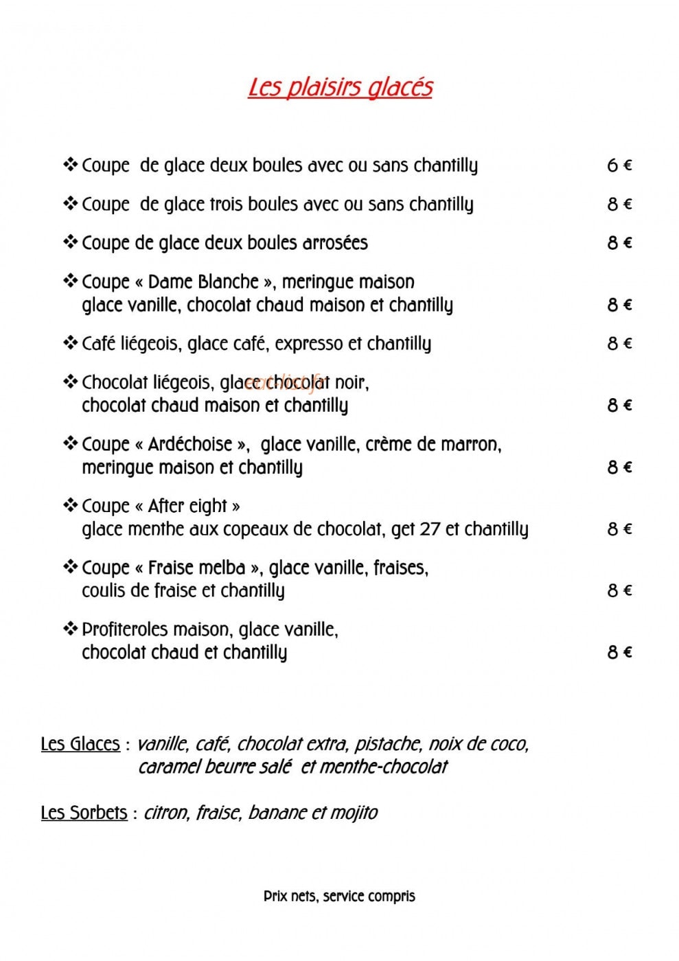 Auberge de Mulcey — carte page 4