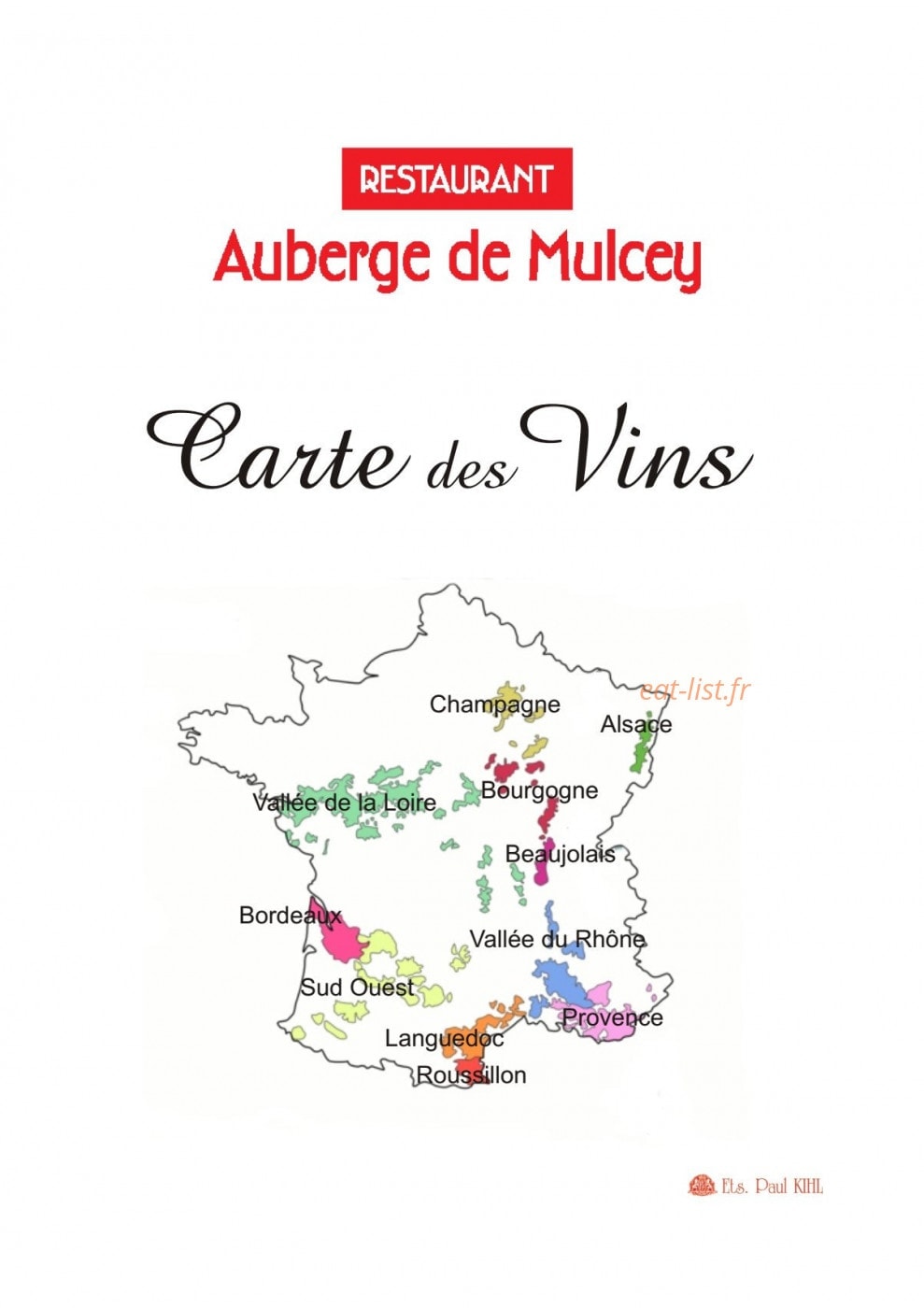 Auberge de Mulcey — carte page 7