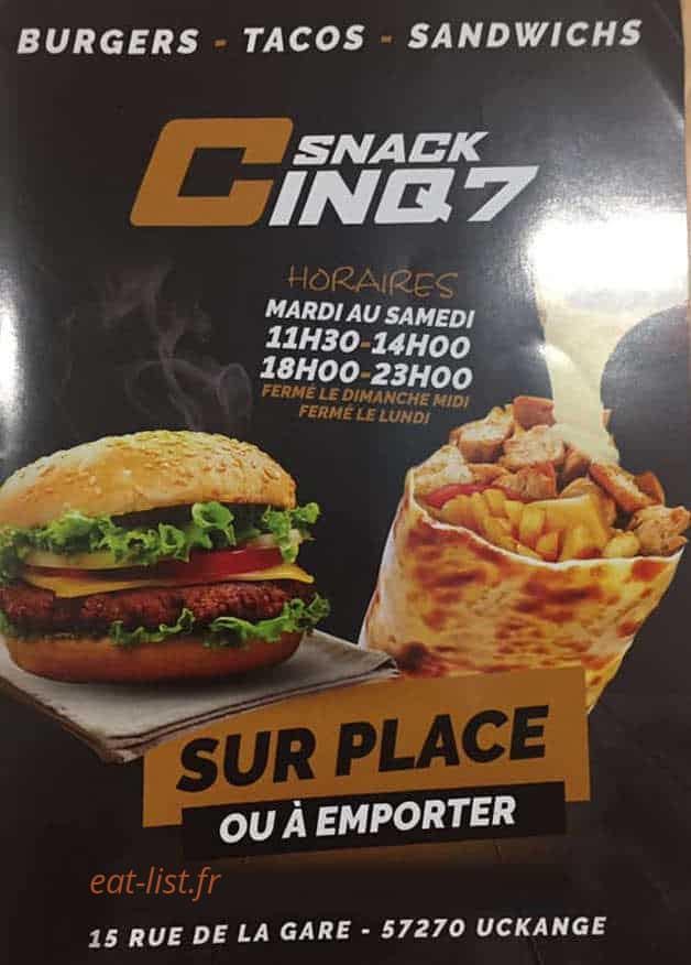 Cinq 7 — carte page 1