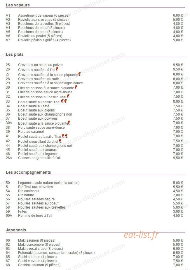 Etoile d'Asie — carte page 3