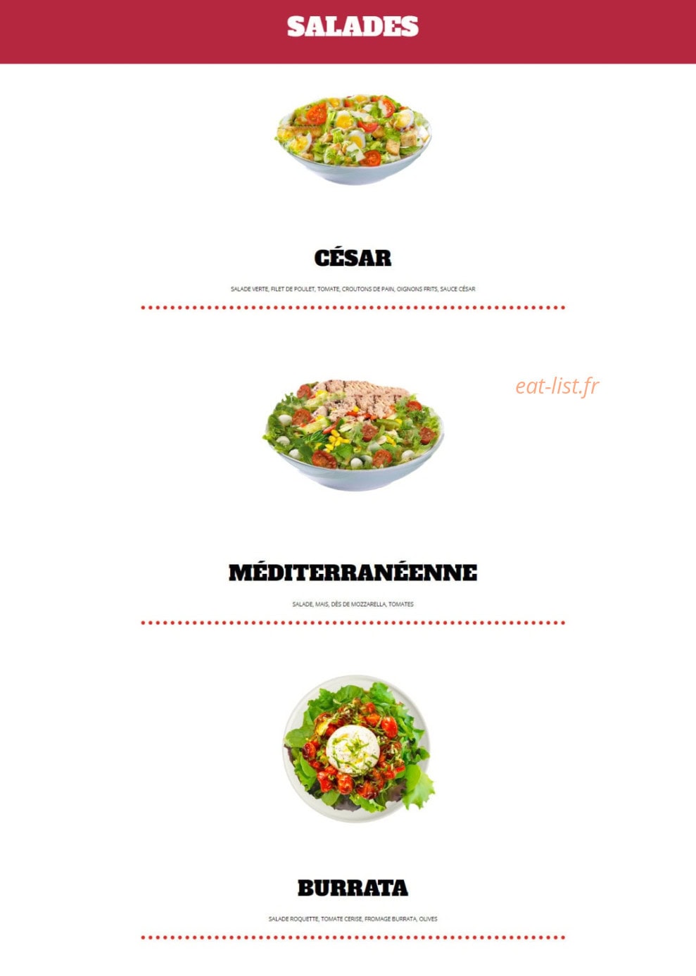 Factory Eat — carte page 6