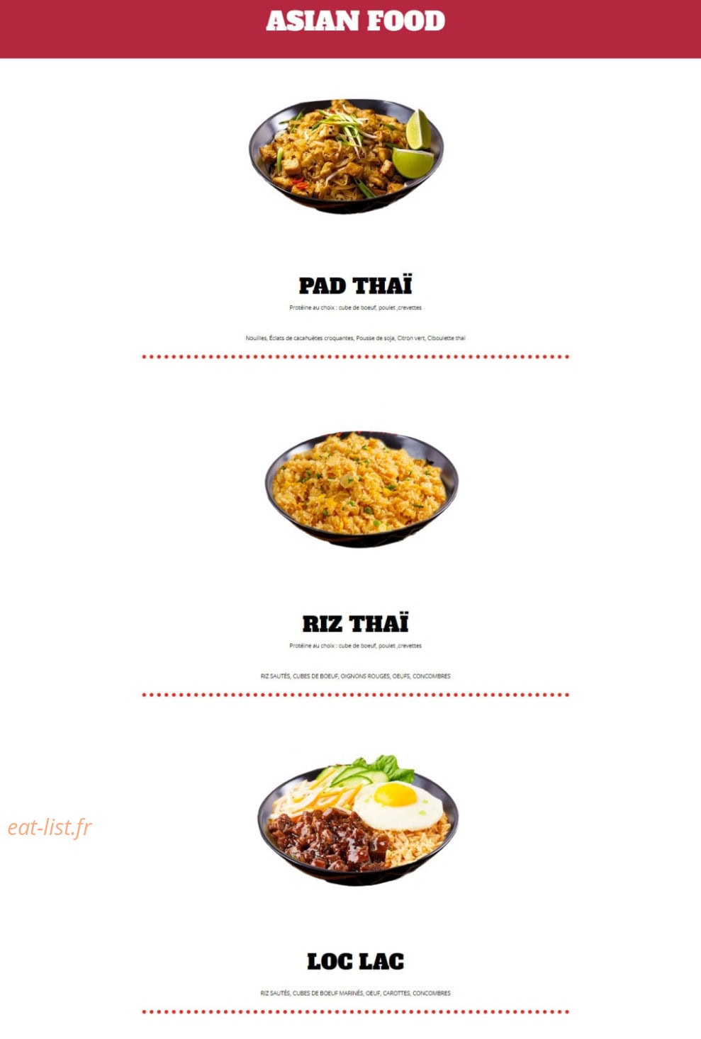 Factory Eat — carte page 7