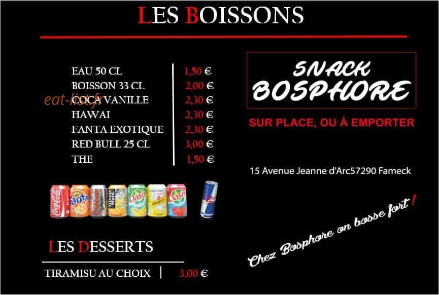 Snack Bosphore — carte page 4