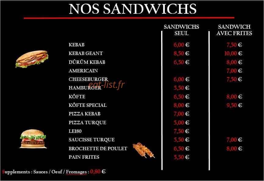 Snack Bosphore — carte page 3