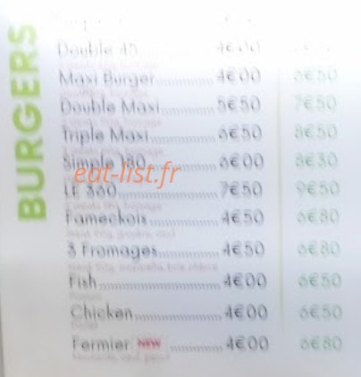 Snack De La Place — carte page 2