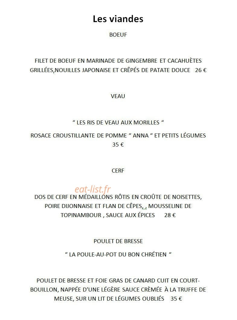 Auberge du Martin Pêcheur — carte page 3