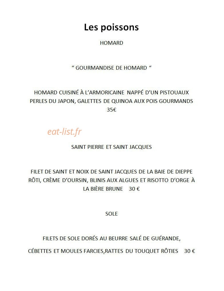 Auberge du Martin Pêcheur — carte page 2