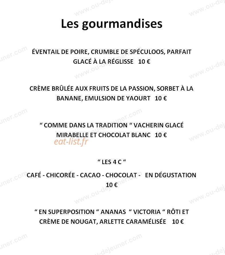 Auberge du Martin Pêcheur — carte page 4