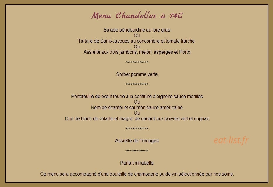 Auberge Lorraine — carte page 2