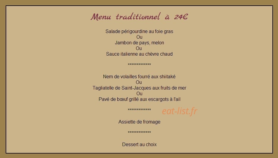 Auberge Lorraine — carte page 4