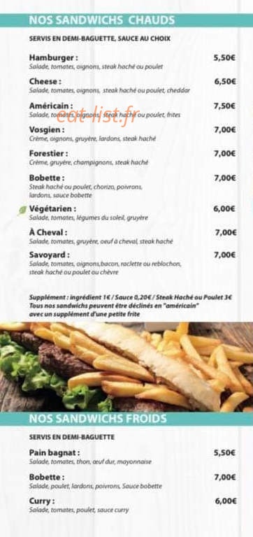 Chez Bobette — carte page 2