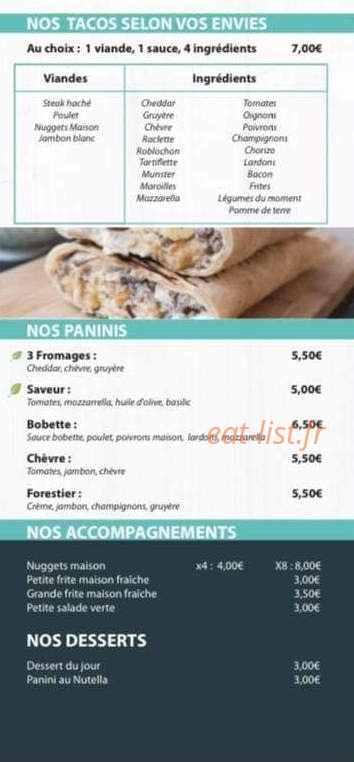 Chez Bobette — carte page 4