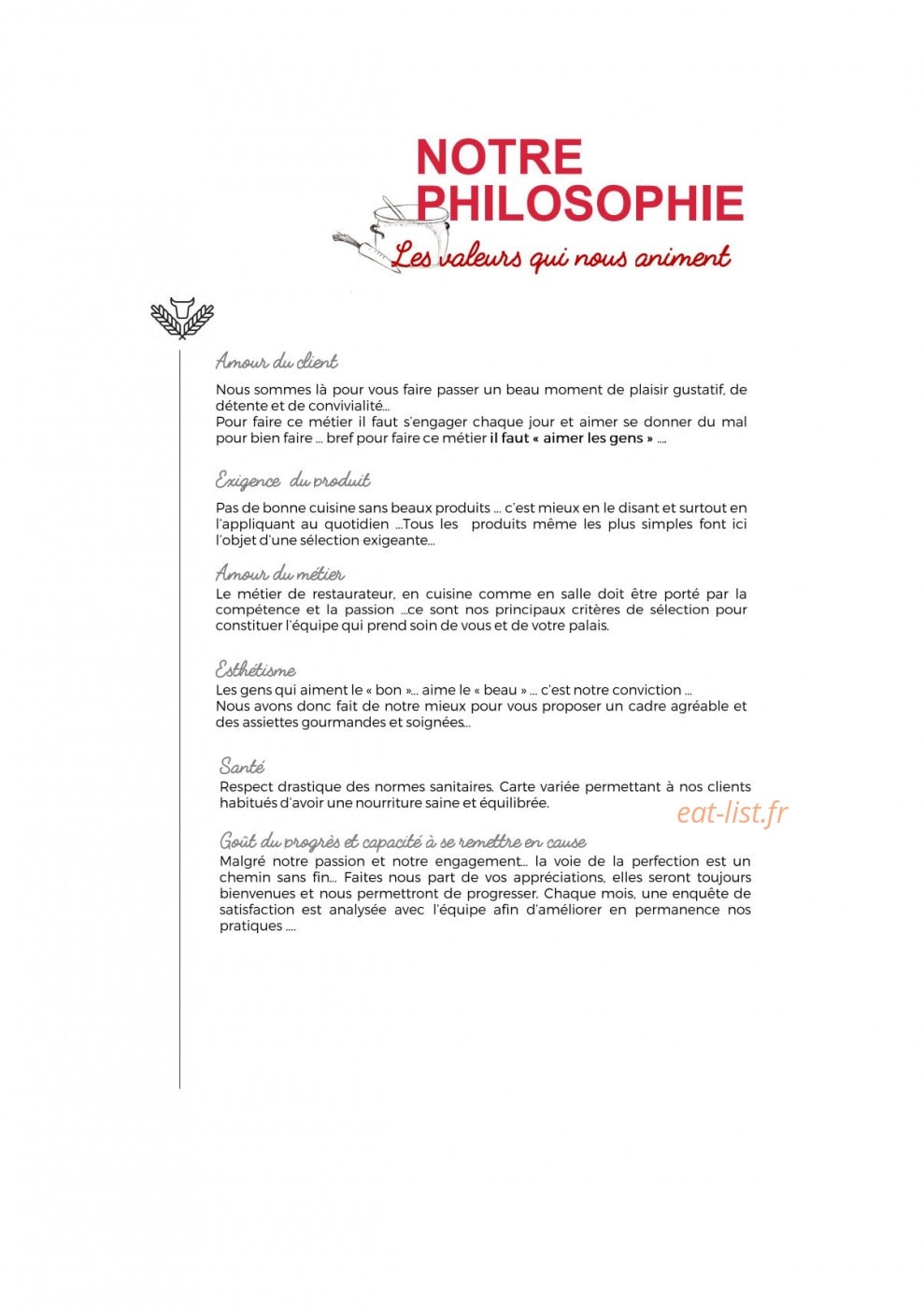 Le Bœuf et l'Epi — carte page 1