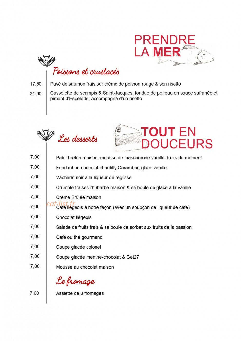 Le Bœuf et l'Epi — carte page 8