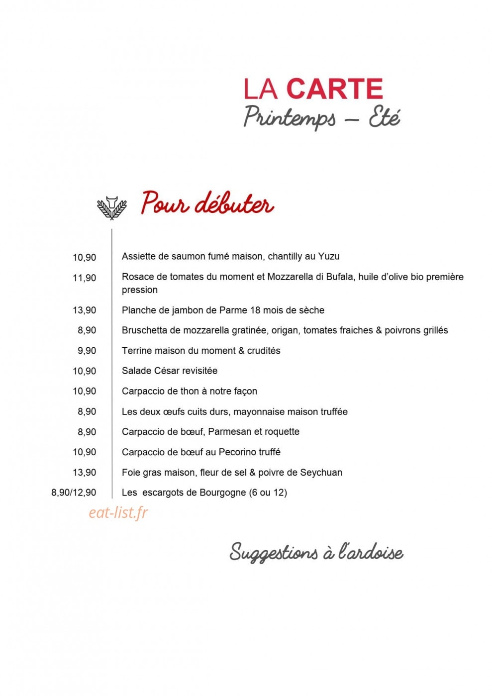 Le Bœuf et l'Epi — carte page 4