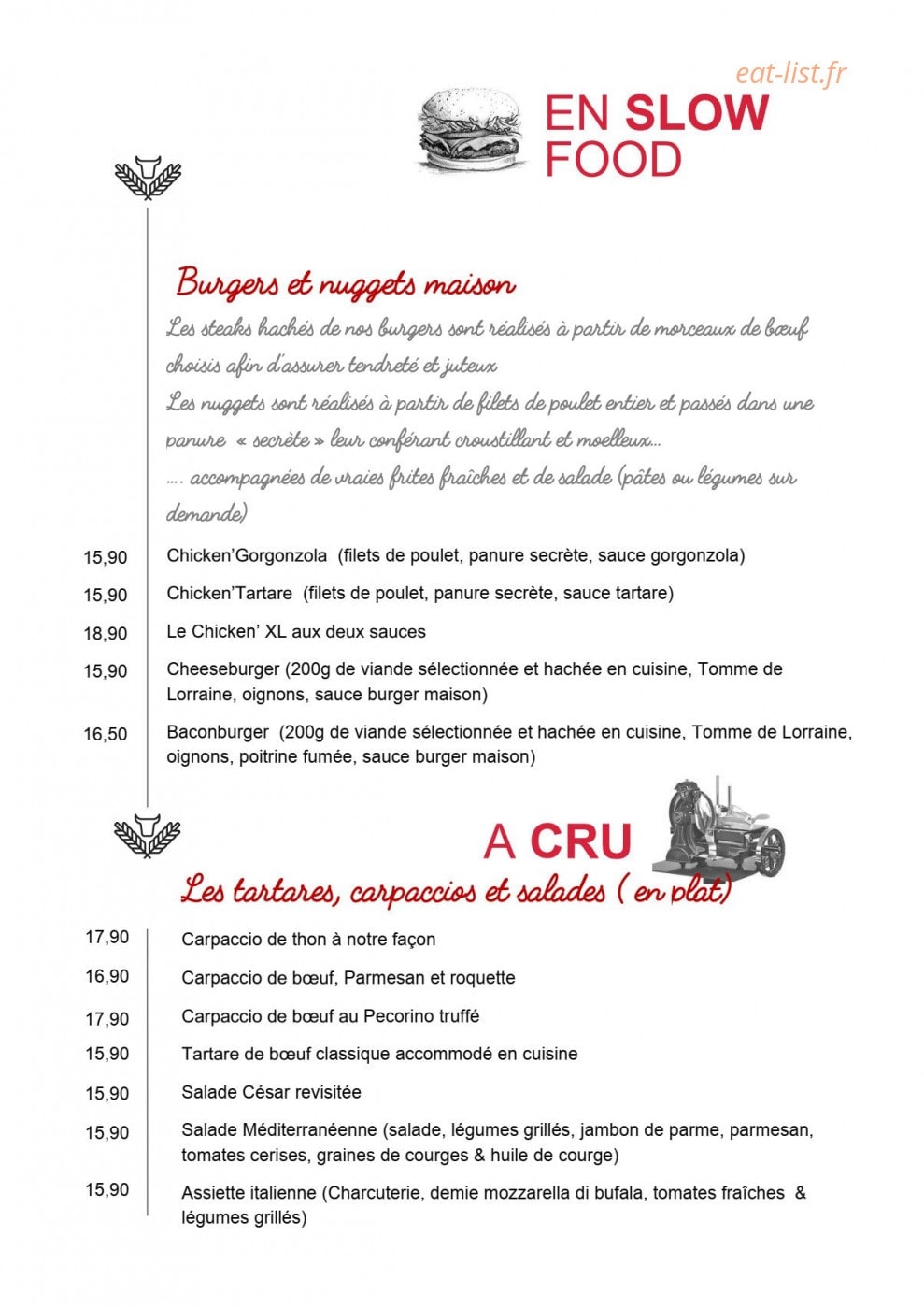 Le Bœuf et l'Epi — carte page 6