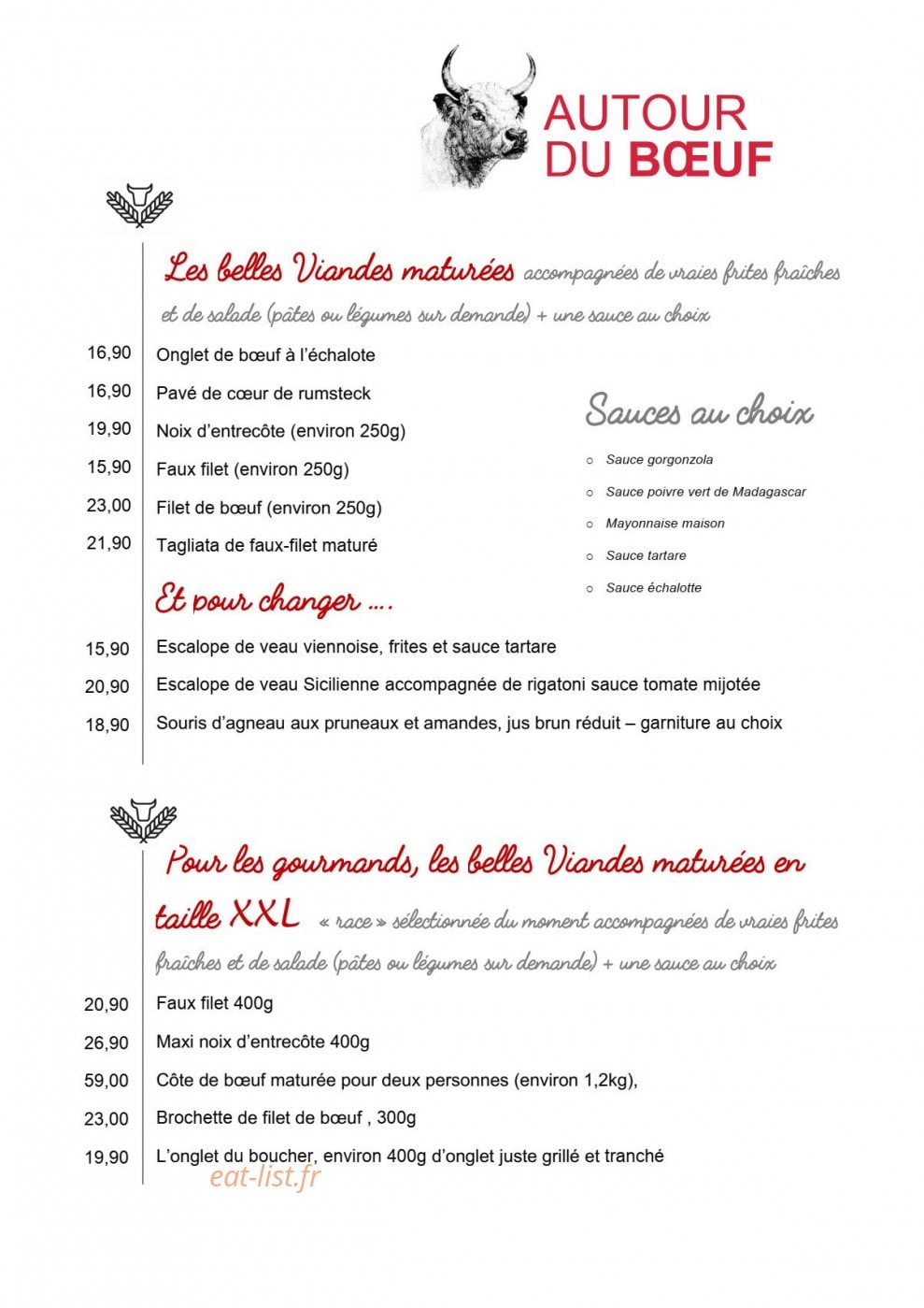 Le Bœuf et l'Epi — carte page 5