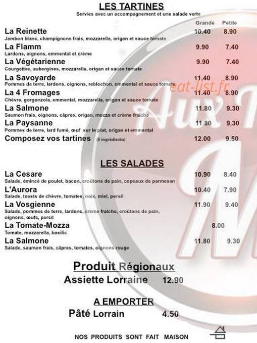 Aux Trois M — carte page 1