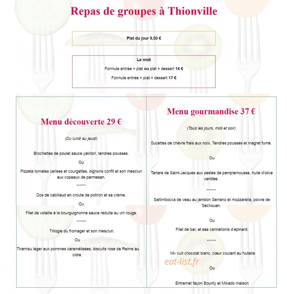 Eat Cool — carte page 1