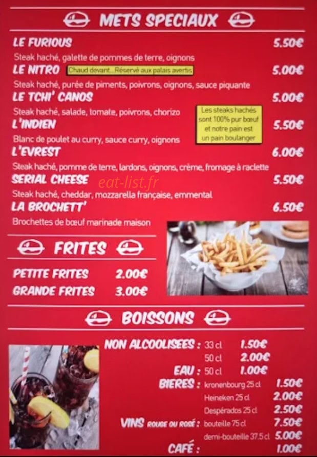 Fast 'N' Burger — carte page 2