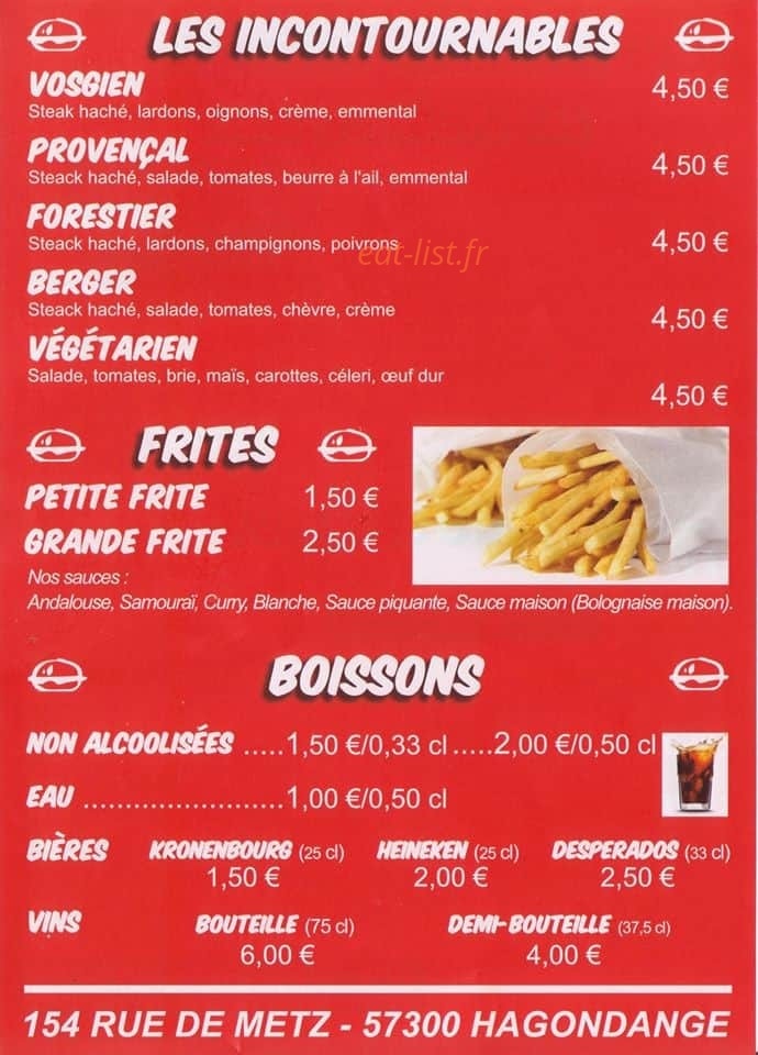 Fast 'N' Burger — carte page 2