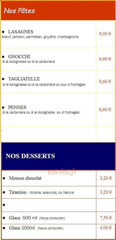 Pizz A Dom — carte page 8