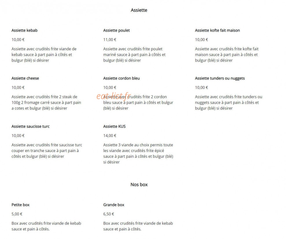 Snack Kuşadası — carte page 2