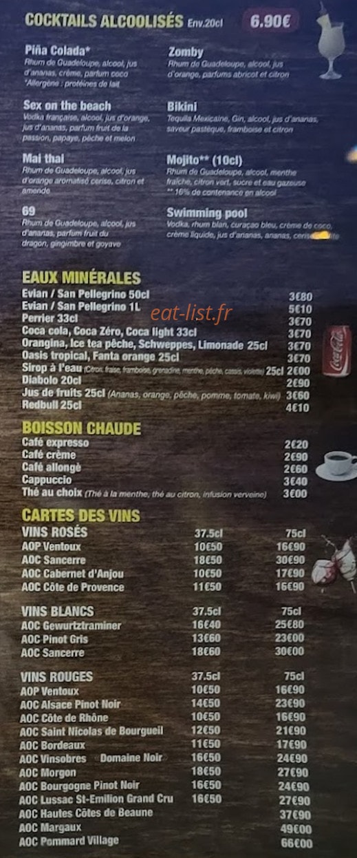 Buffet 57 — carte page 3