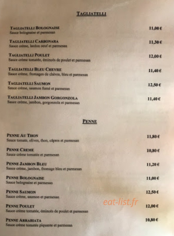 Pasta Mano — carte page 2