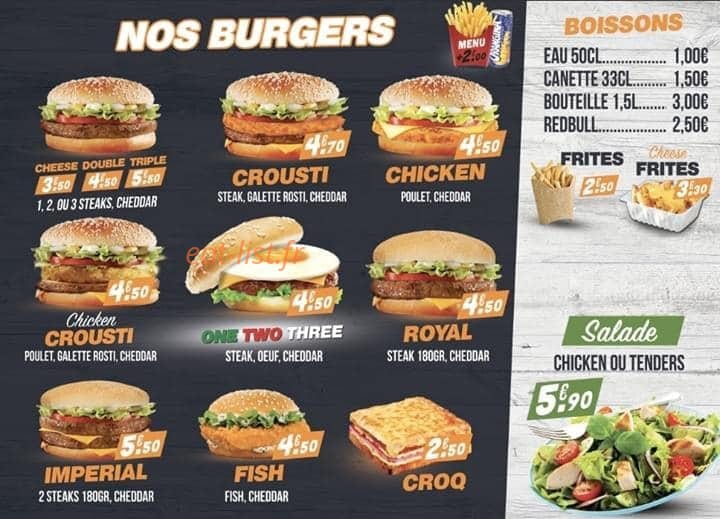 Tacos Burger — carte page 3