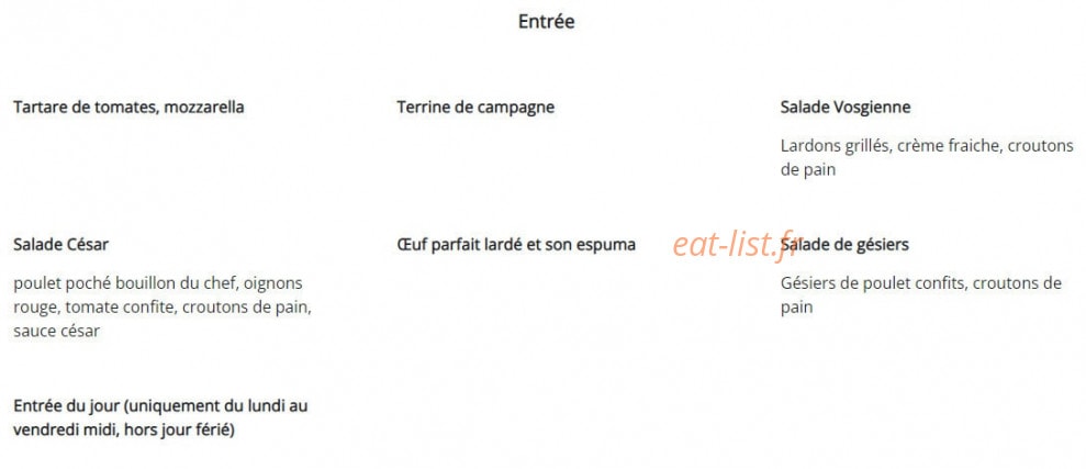 Le Poivre & Sel — carte page 1