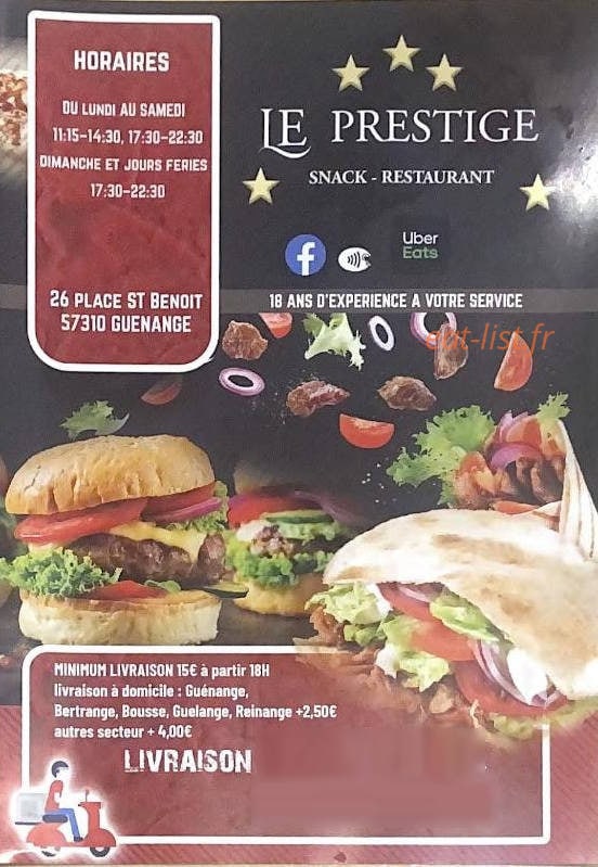 Le  Prestige — carte page 1