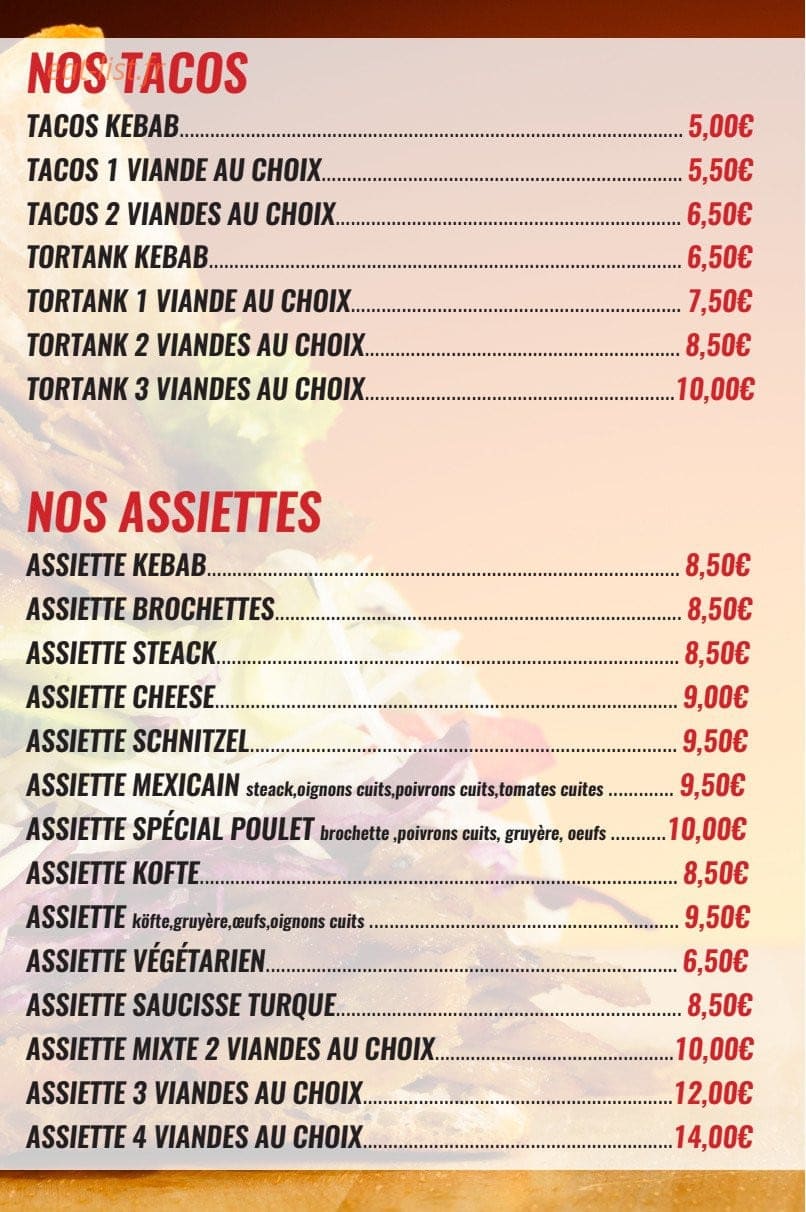 Chez Harun — carte page 3