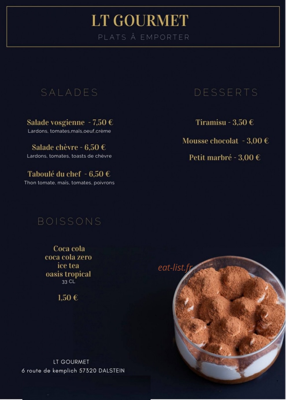 LT Gourmet — carte page 3