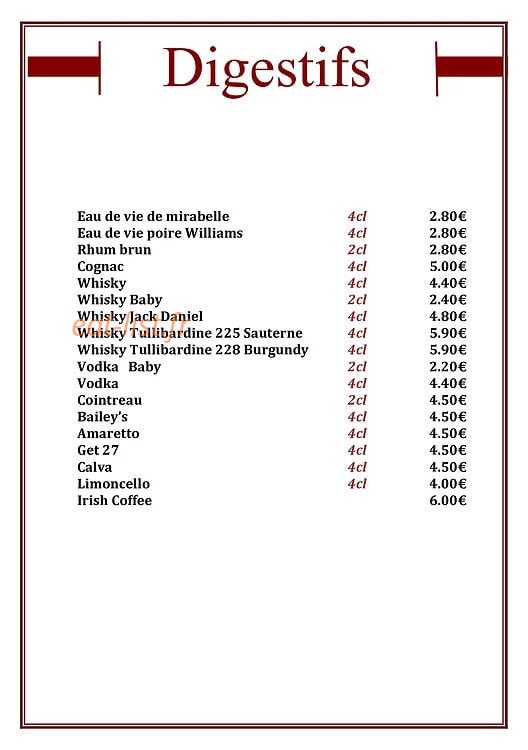 Le Relais de la Truite — carte page 7