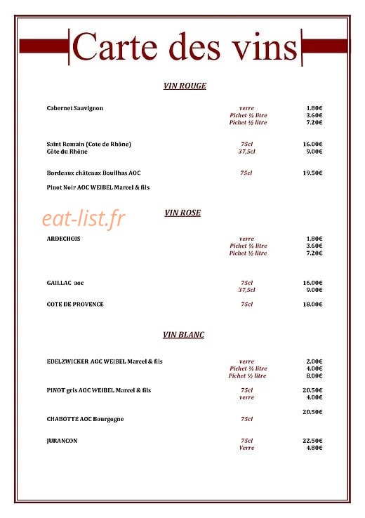 Le Relais de la Truite — carte page 8