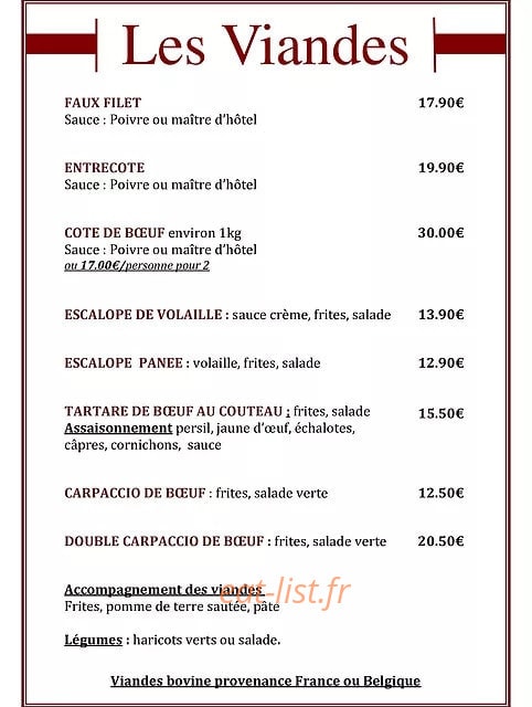 Le Relais de la Truite — carte page 3
