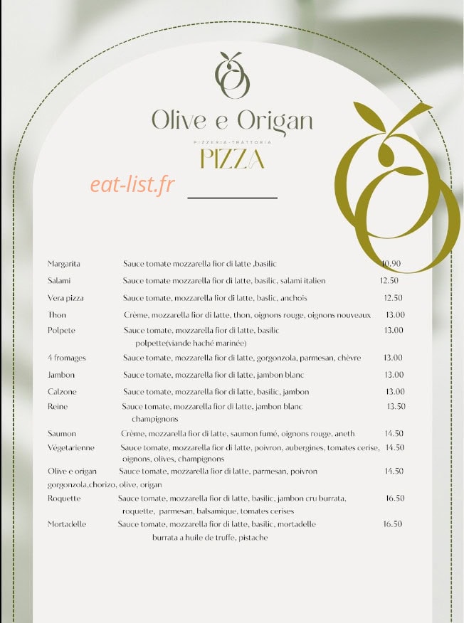 Olive e Origan — carte page 1
