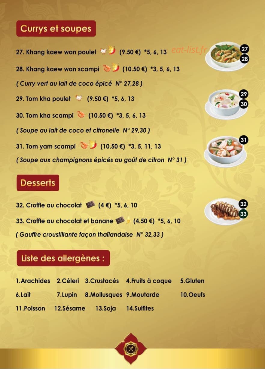Baan Thai — carte page 4
