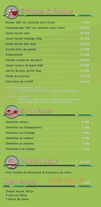 Brasserie de la RéP — carte page 3